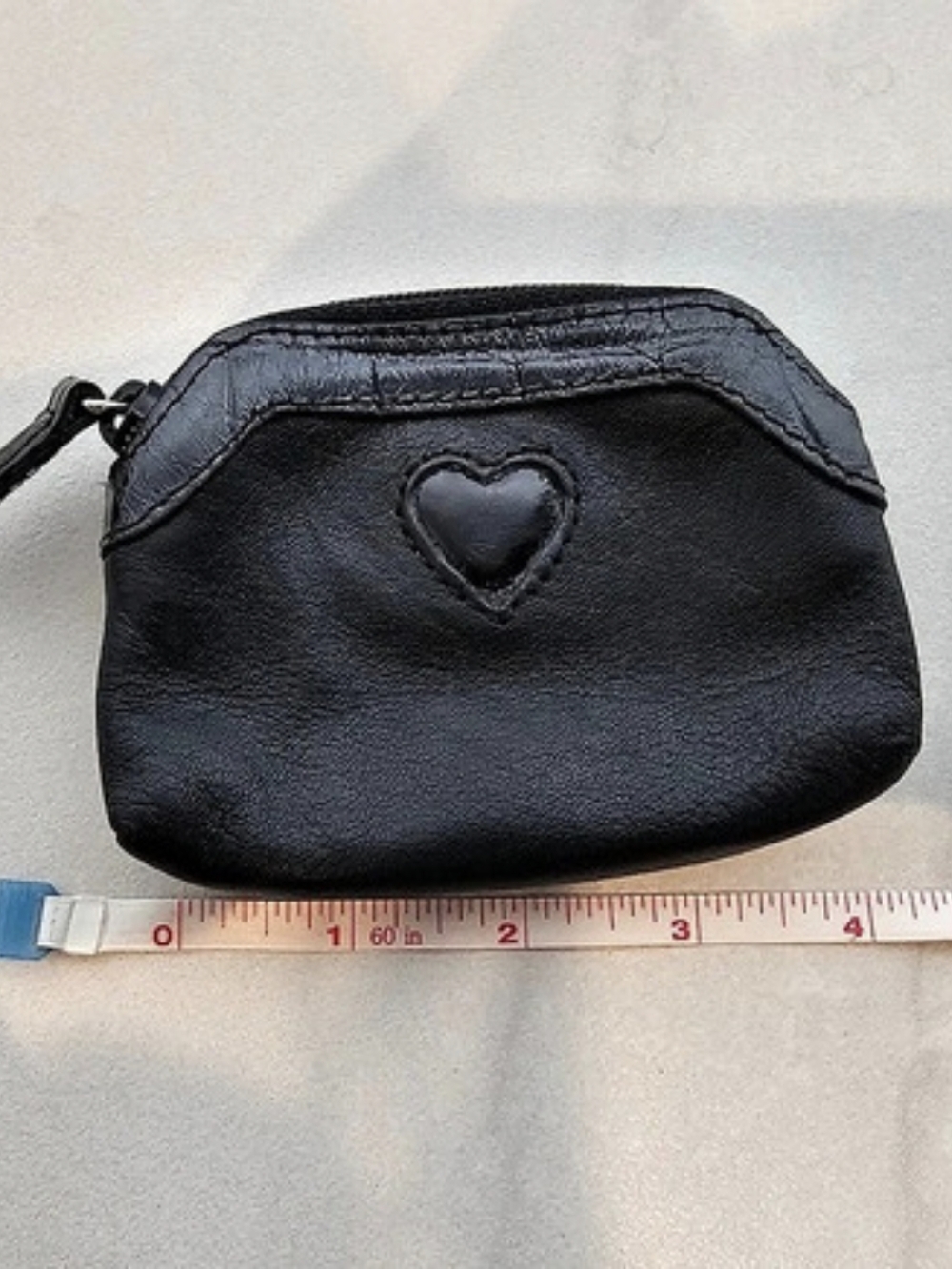 Vintage Brighton Black Leather Coin Pouch